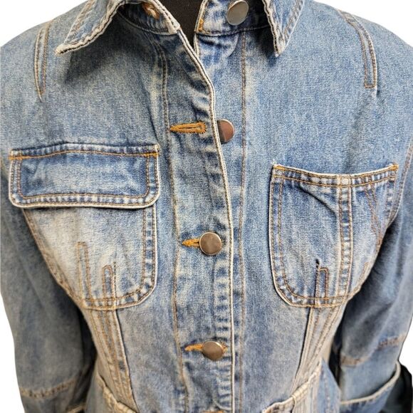 Venus USA Cropped Denim Jean Jacket Size M - Picture 2 of 11